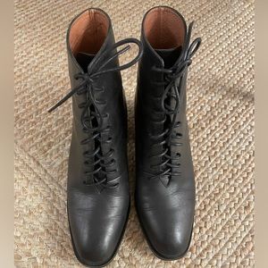 Jeffery Campbell Talcott Stacked Heel Lace-Up Booties